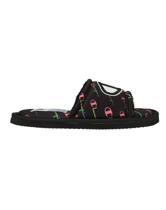 Champion Cozy Tozy Wild Slippers Dames - Zwart - Belgie 5682RAYLU